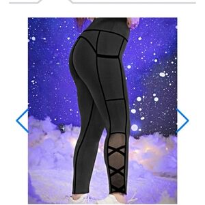 Pop Fit Black Athletic Capris / XL